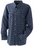 Flanellhemd kornblau/marineblau | XXXL