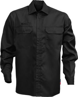 Fristads Kansas Baumwoll-Hemd Schwarz | 4XL