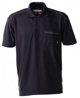 Fristads-Kansas Match Poloshirt Schwarz | XXL